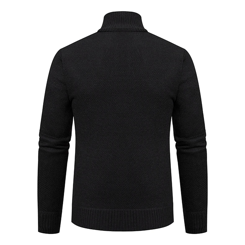 Men's Textured Knit Zip Jacket