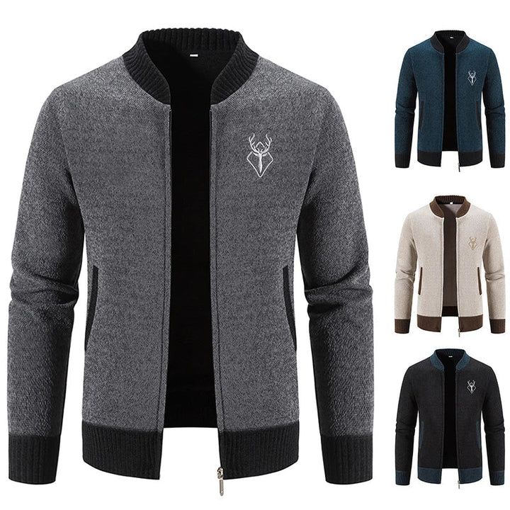 Men's Deer Icon Knit Cardigan