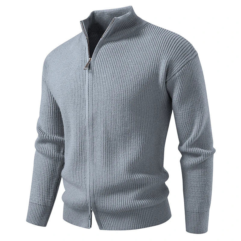 Men's Textured Zip Cardigan