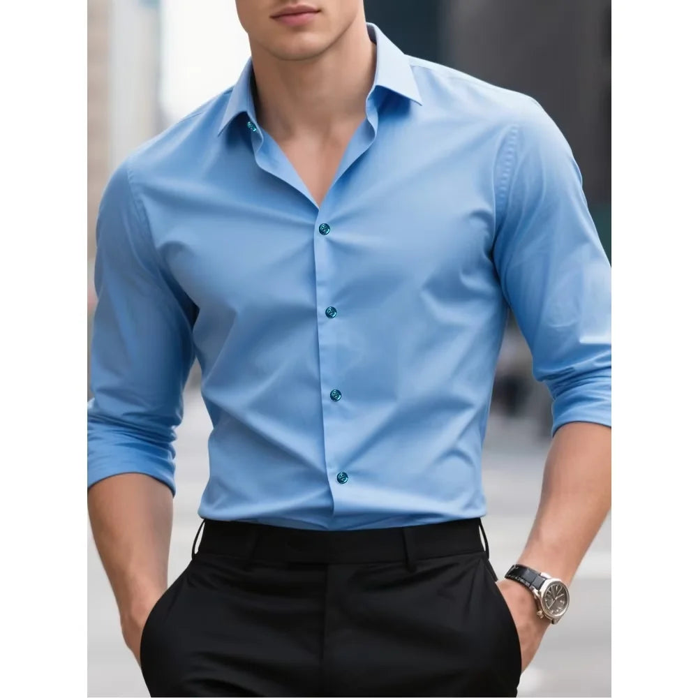 Men's Elastic Business Shirt
