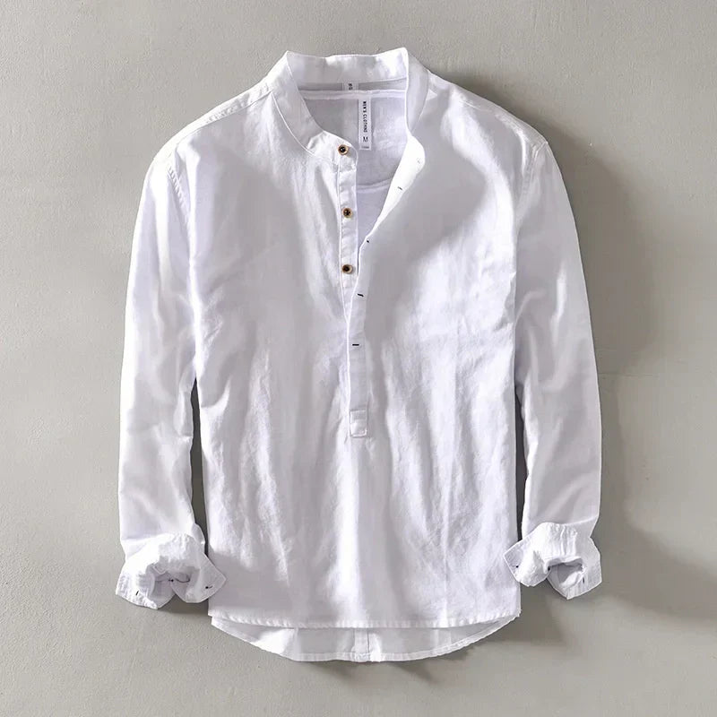 Men's Minimalist Linen Shirt