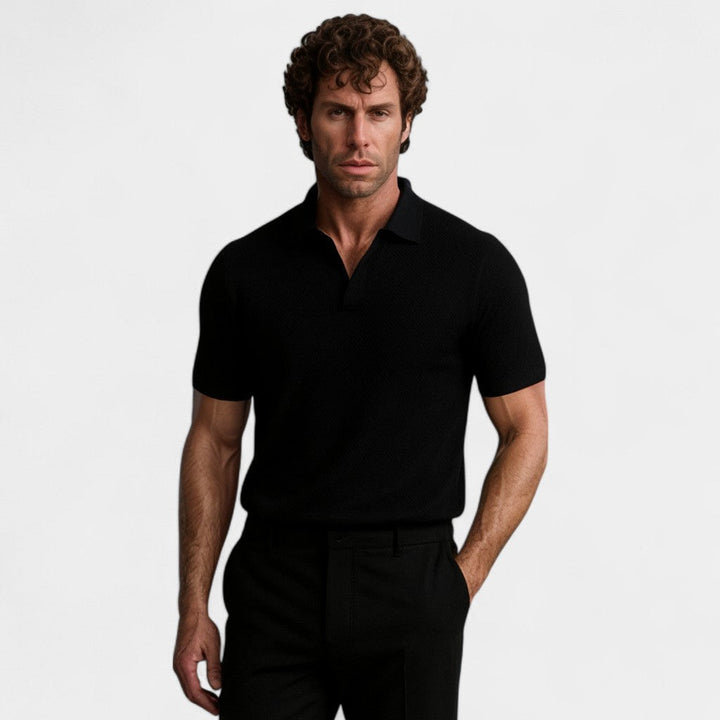 Men's Open-Collar Polo Shirt