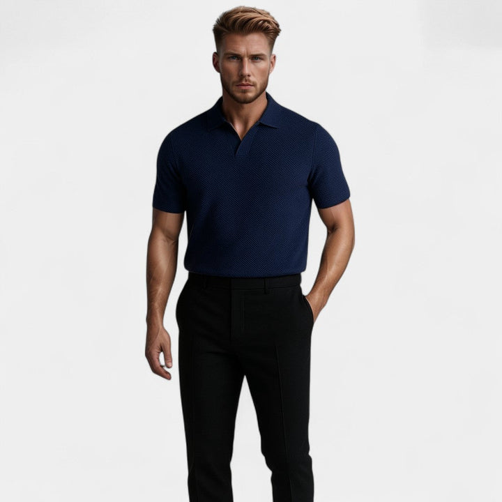 Men's Open-Collar Polo Shirt