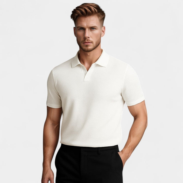 Men's Open-Collar Polo Shirt