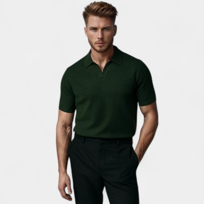 Men's Open-Collar Polo Shirt