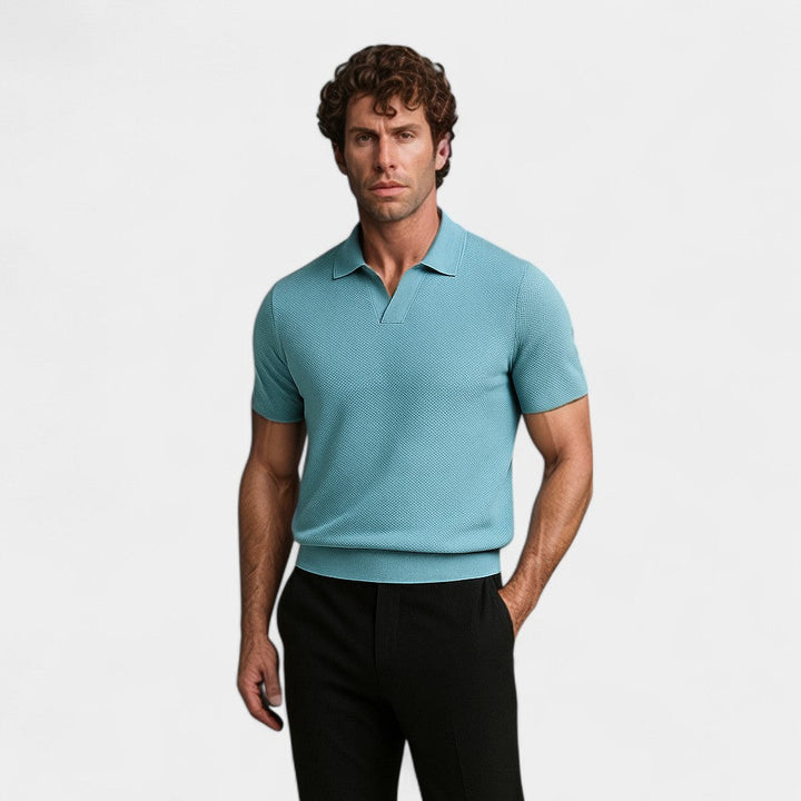 Men's Open-Collar Polo Shirt