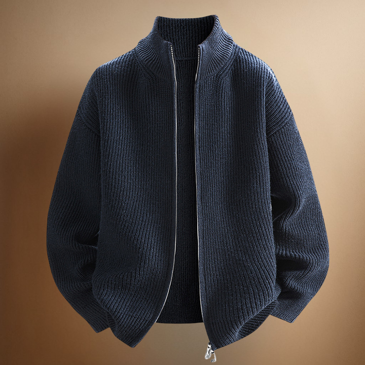 Men's Ribbed Zip Sweater