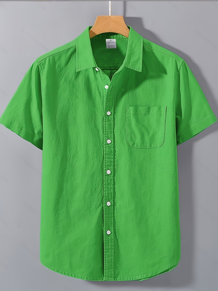 Men's Loose Fit Linen Shirt