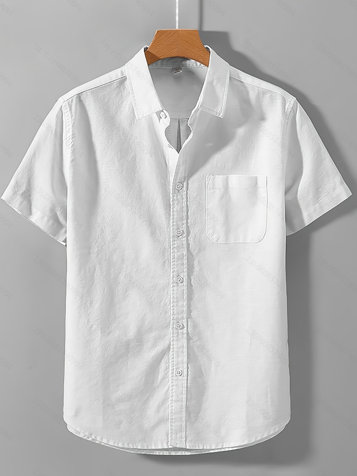 Men's Loose Fit Linen Shirt