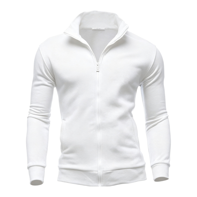Men's High Neck Zip Hoodie