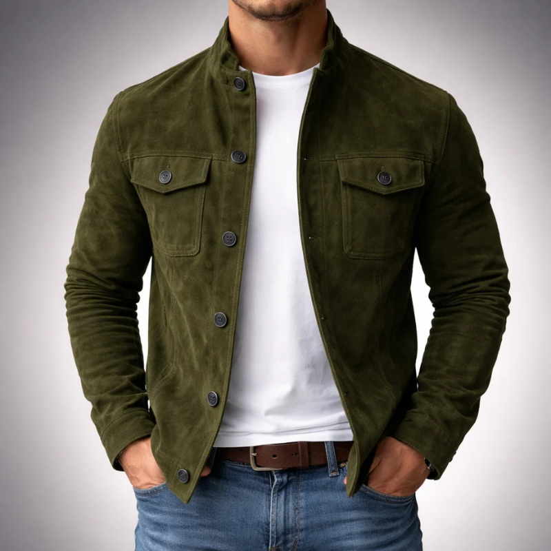Men's Suede Shirt Jacket