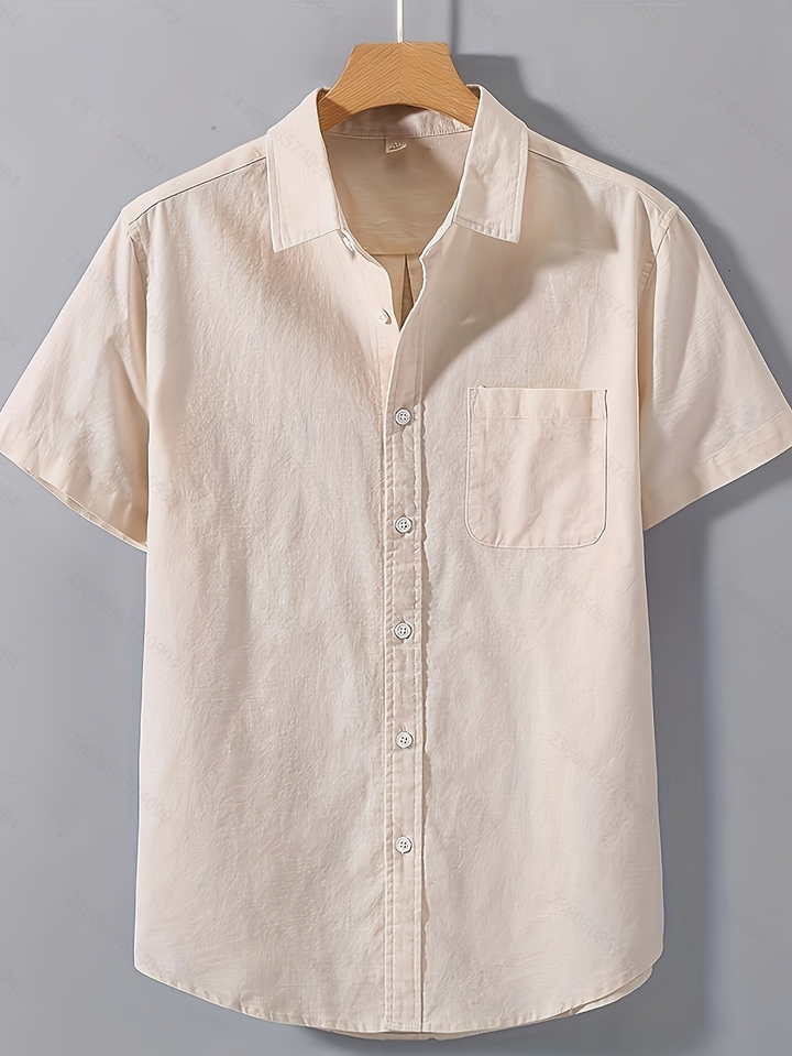 Men's Loose Fit Linen Shirt