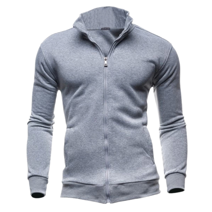 Men's High Neck Zip Hoodie Jacket