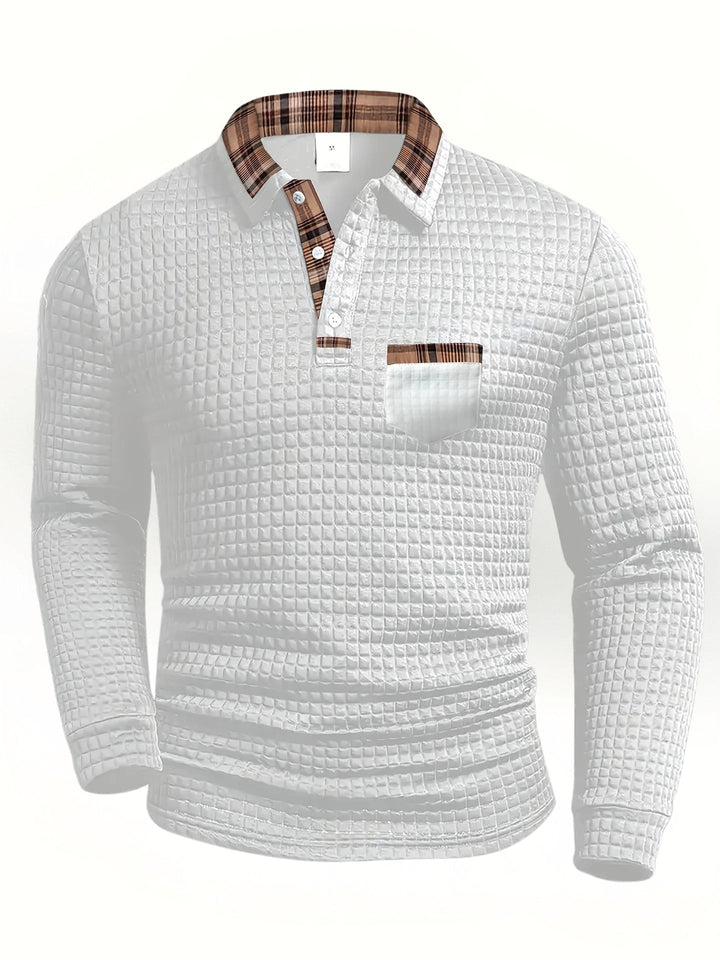 Men's Textured Polo Shirt
