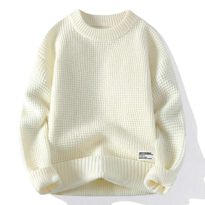 Men's Honeycomb Knit Crew Neck Sweater
