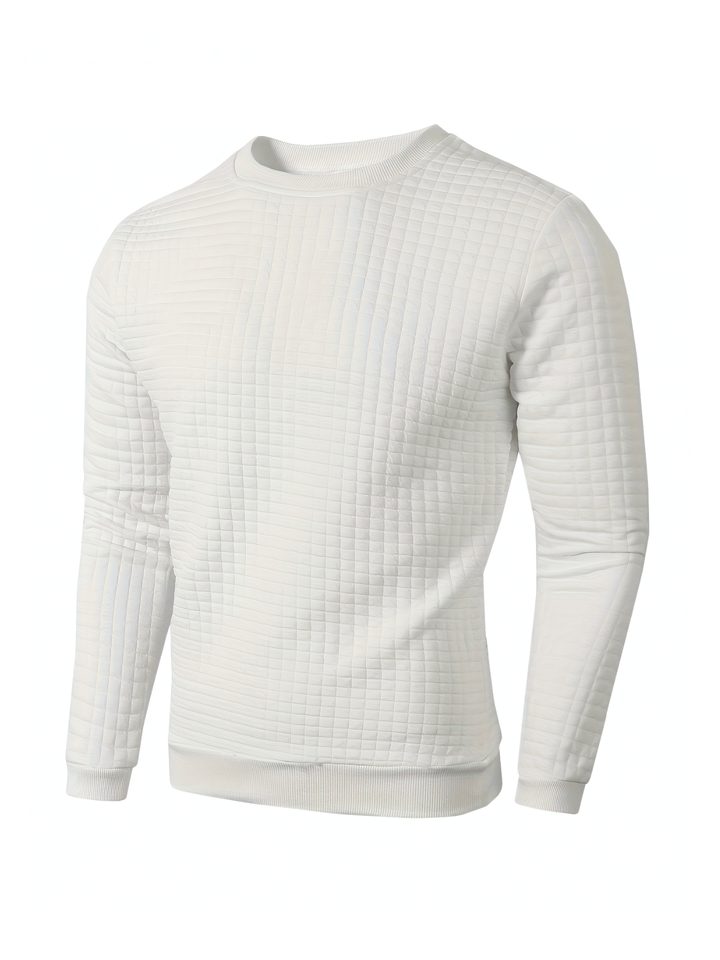 Men's Plaid Crew Neck Sweatshirt