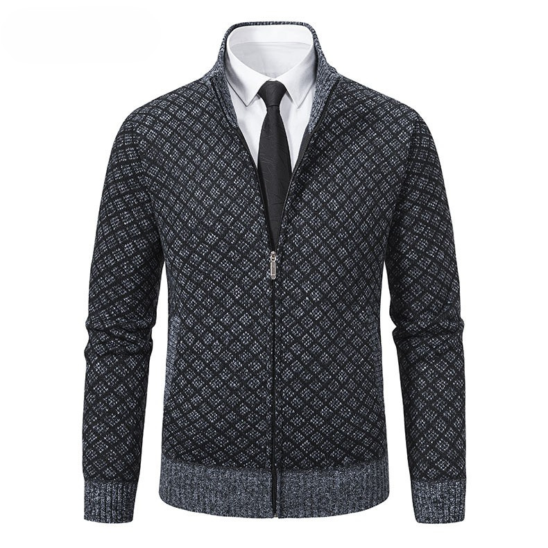 Men's Waffle Zip Cardigan