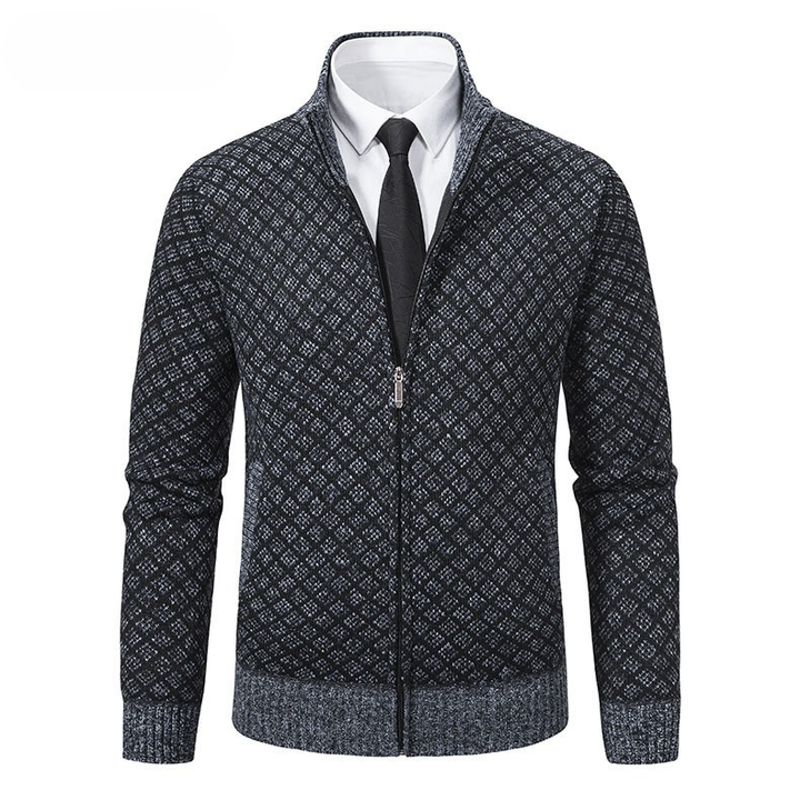 Men's Waffle Zip Cardigan