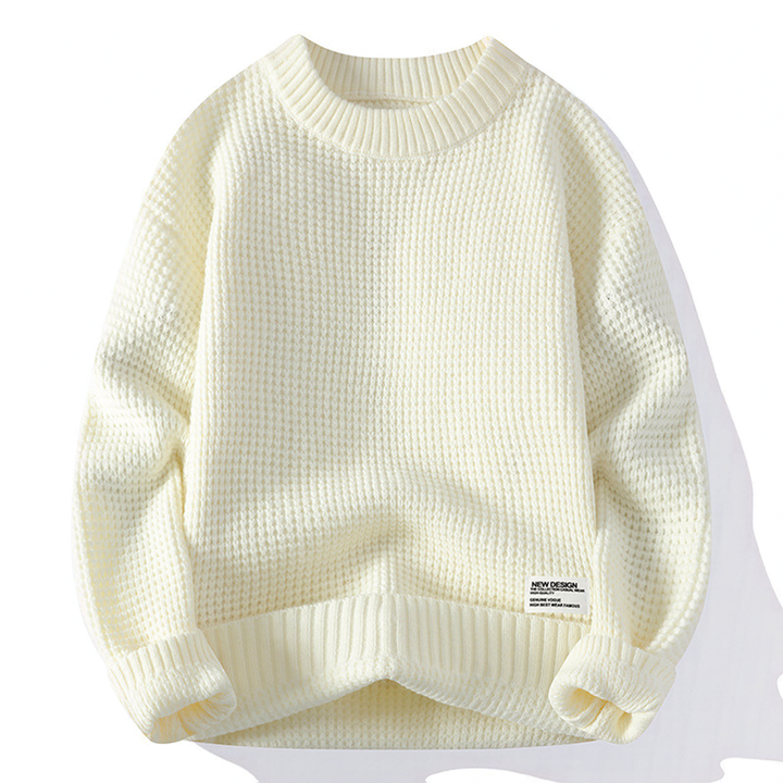 Men's Honeycomb Knit Crewneck Sweater
