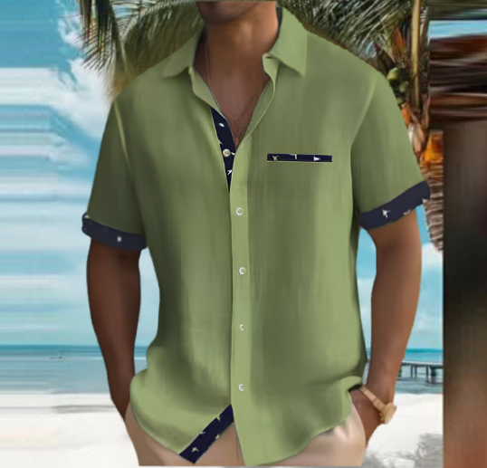 Men's Lapel Summer Shirt