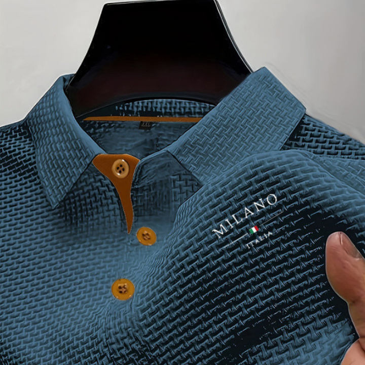 Men's Textured Polo Shirt