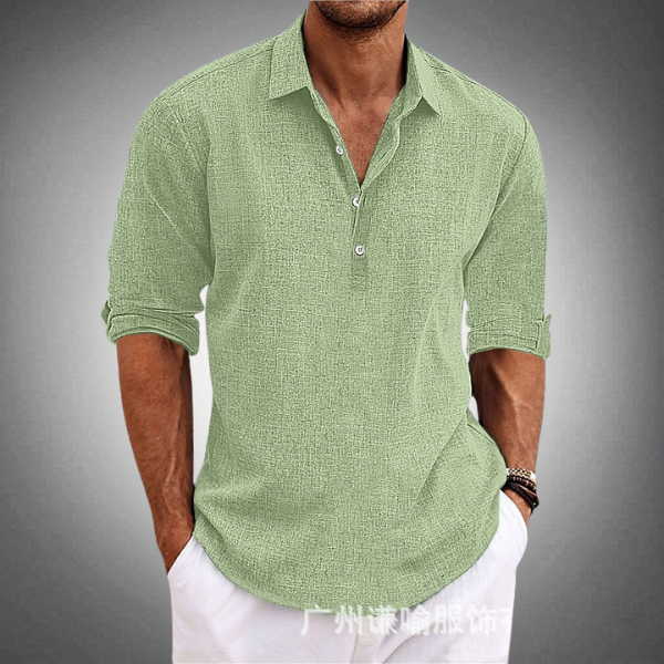 Men's Linen Polo Shirt