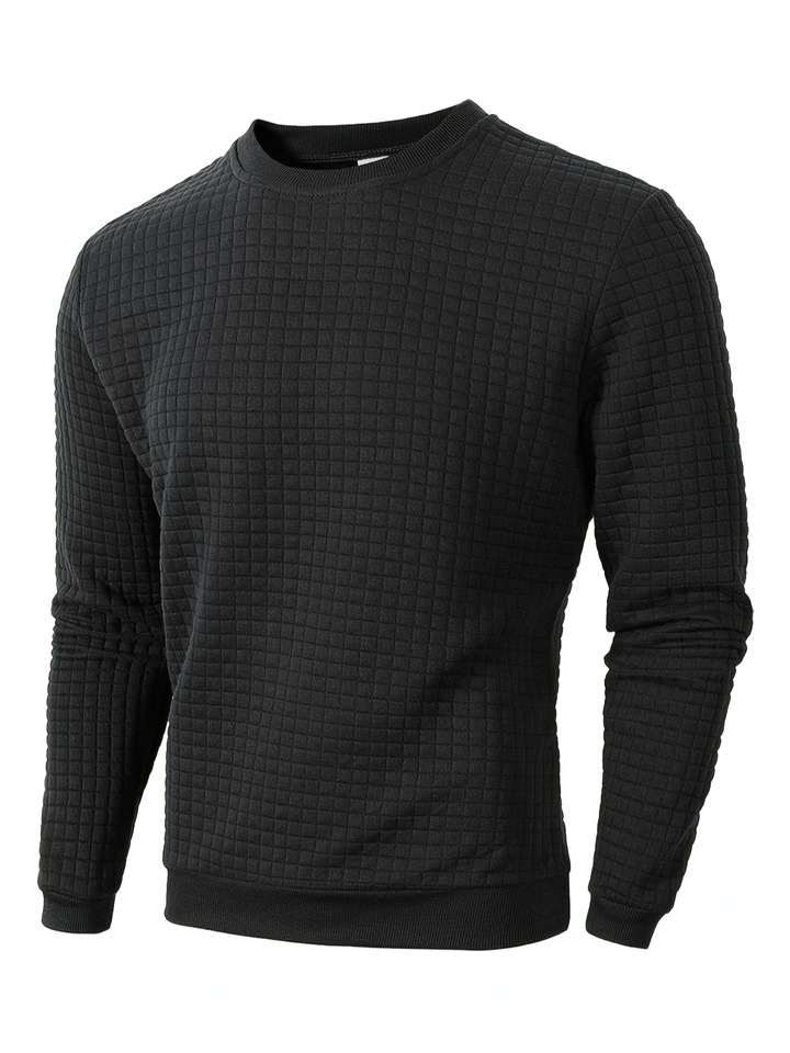 Men's Plaid Crew Neck Sweatshirt
