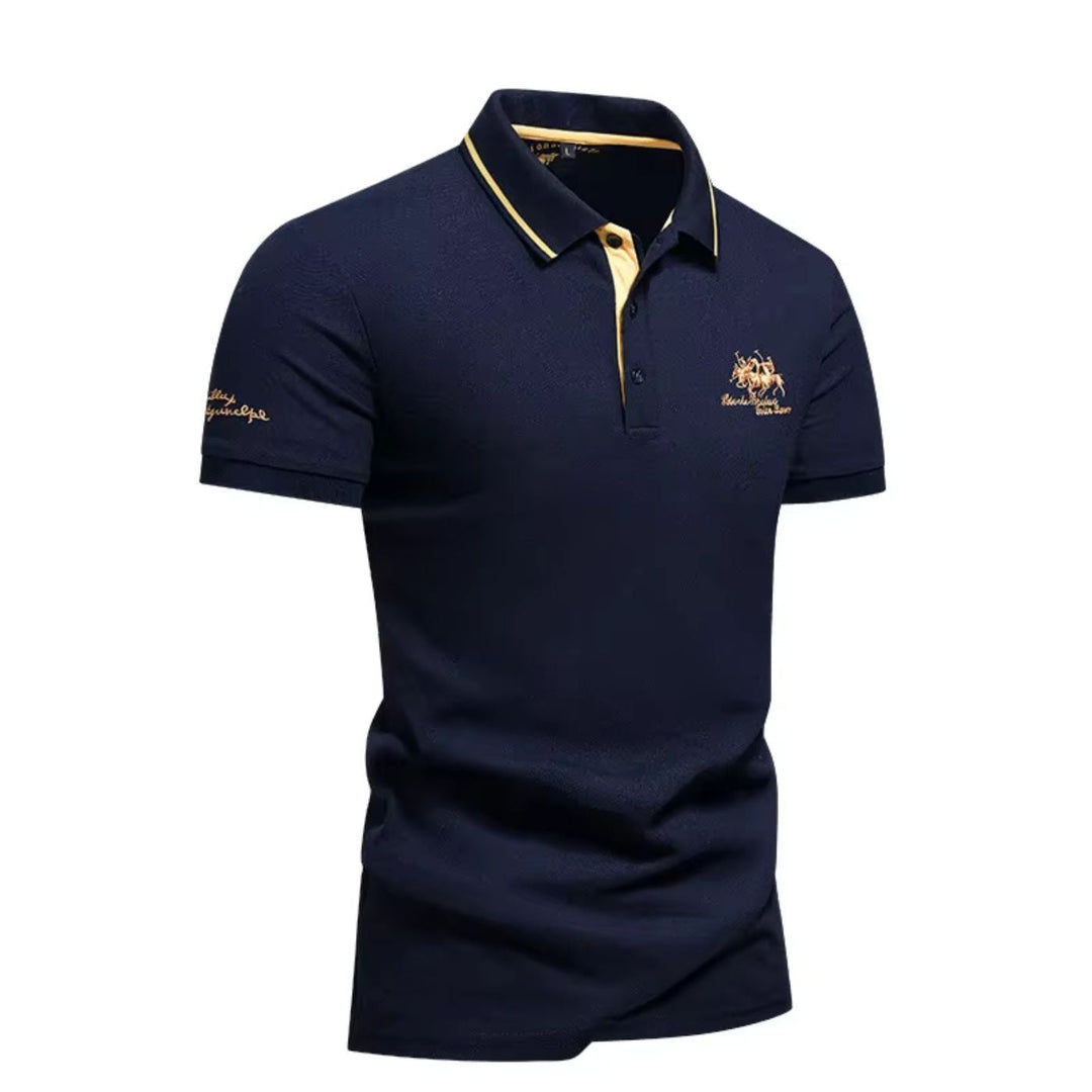 Men's Button Collar Polo Shirt