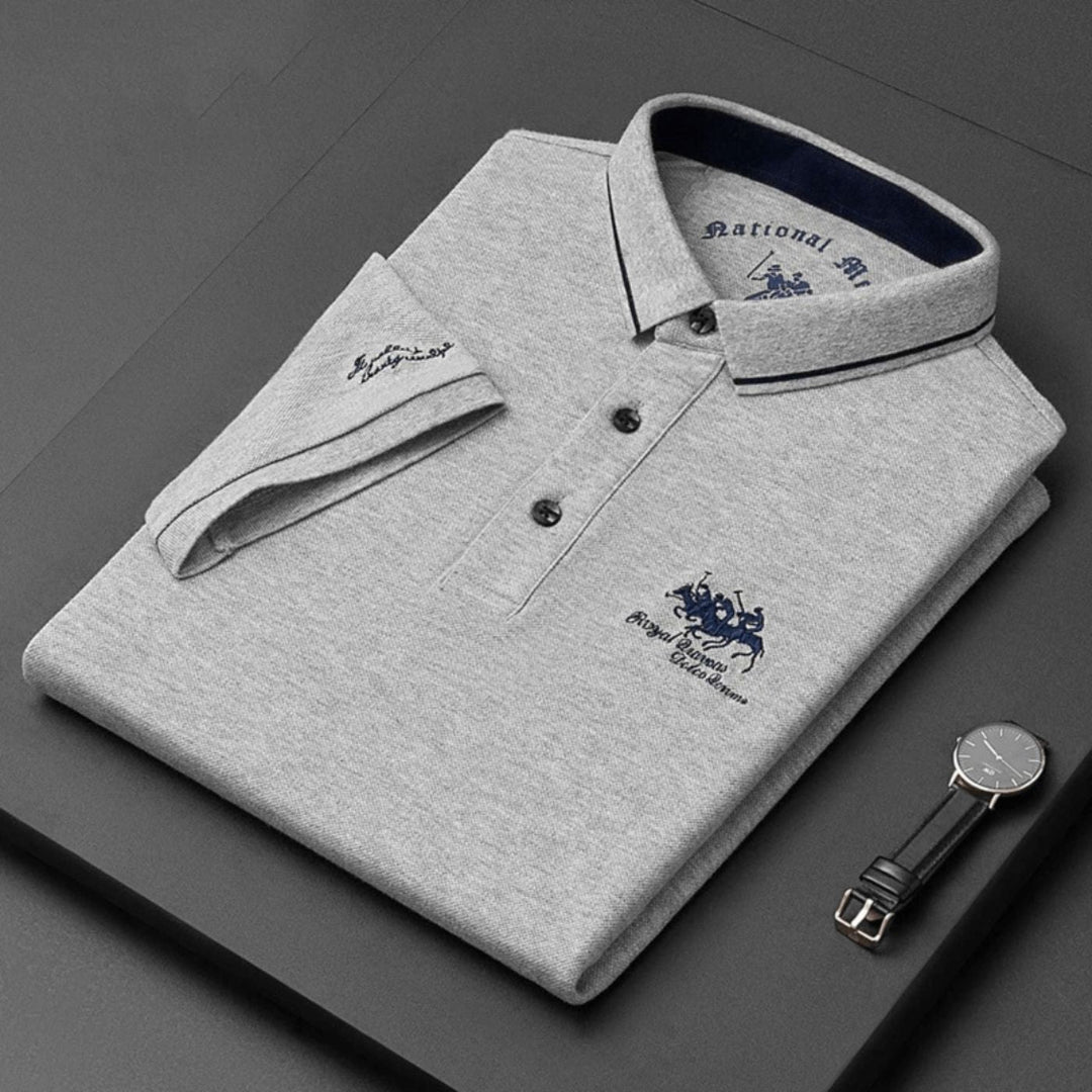 Men's Button Collar Polo Shirt