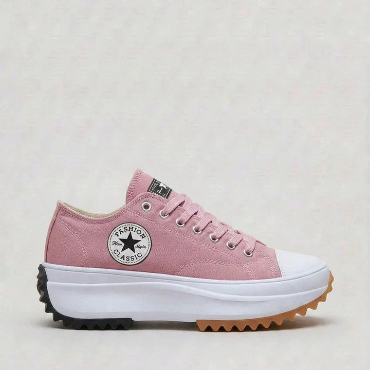 Women's Canvas Platform Sneakers | Chunky Lace-Up Sneakers