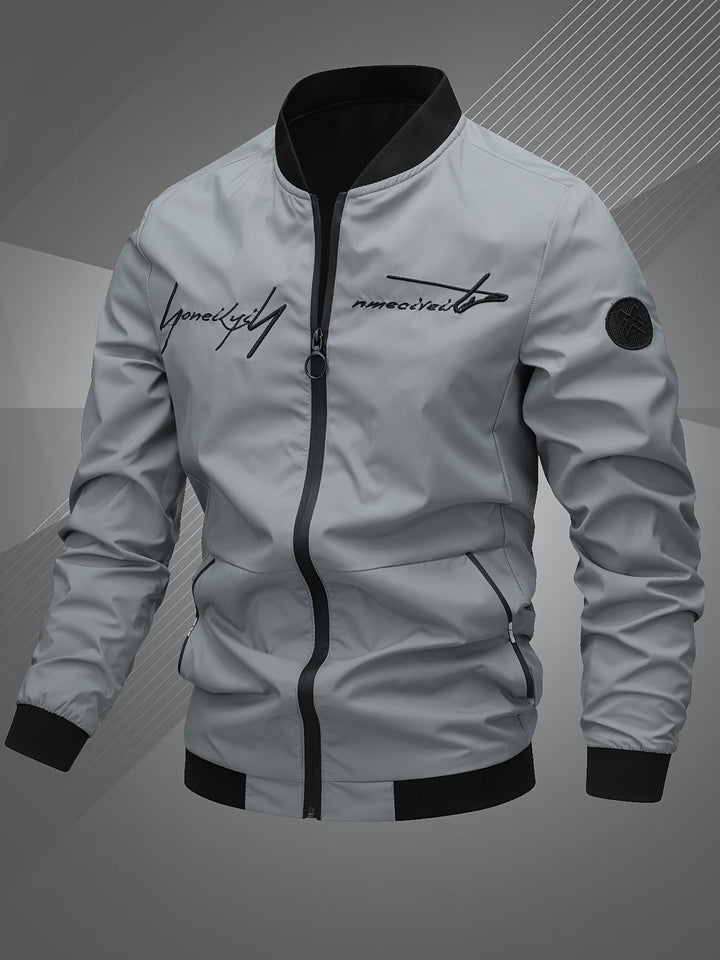 Men's Embroidered Baseball Jacket