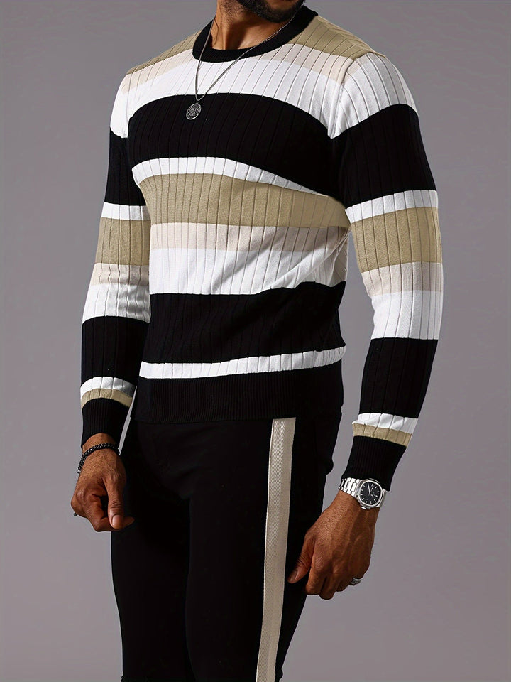 Men's Colorblock Rib-Knit Sweater