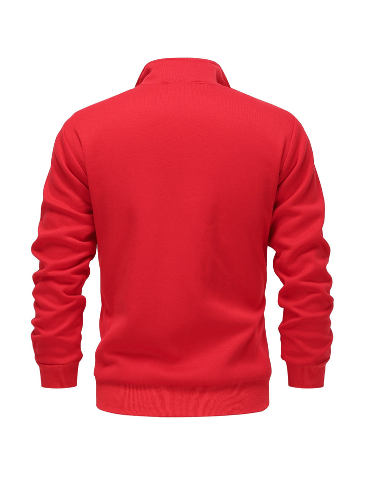 Men's Solid High Neck Hoodie
