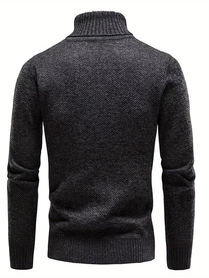 Men's Rib Knit Lapel Sweater