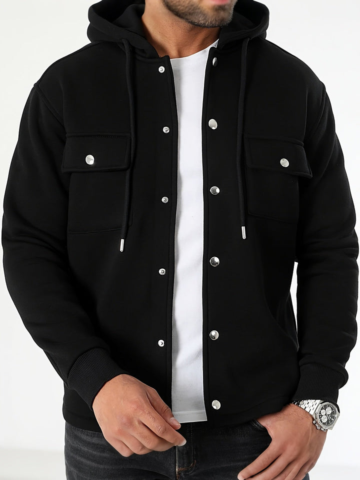 Men's Solid Knit Hoodie