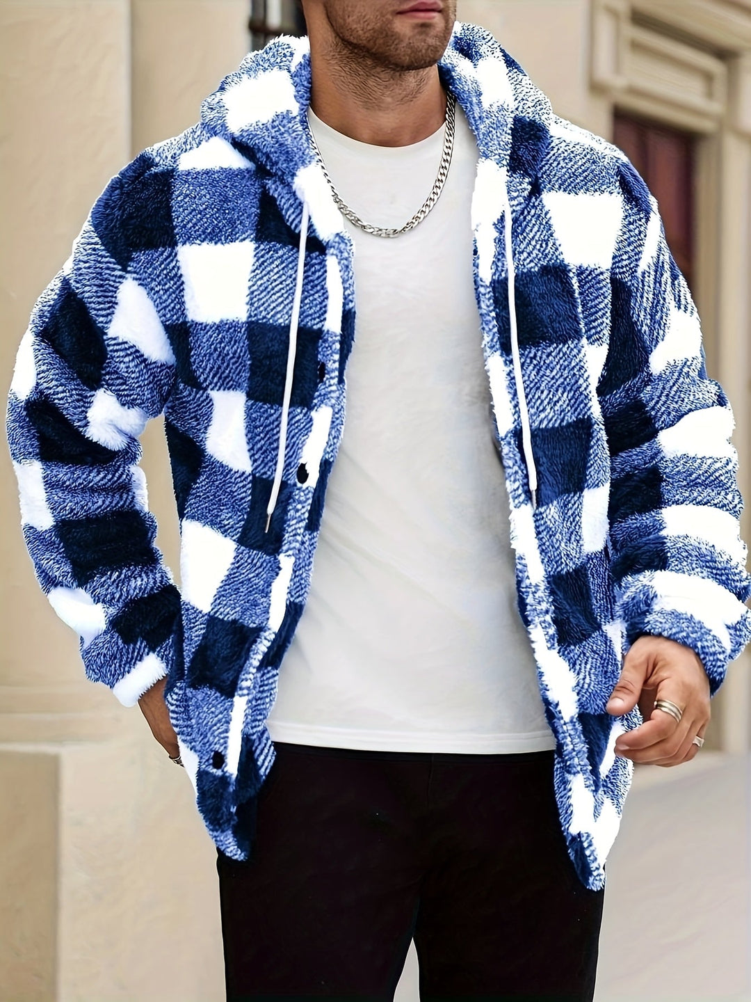 Men's Colourblock Hooded Jacket