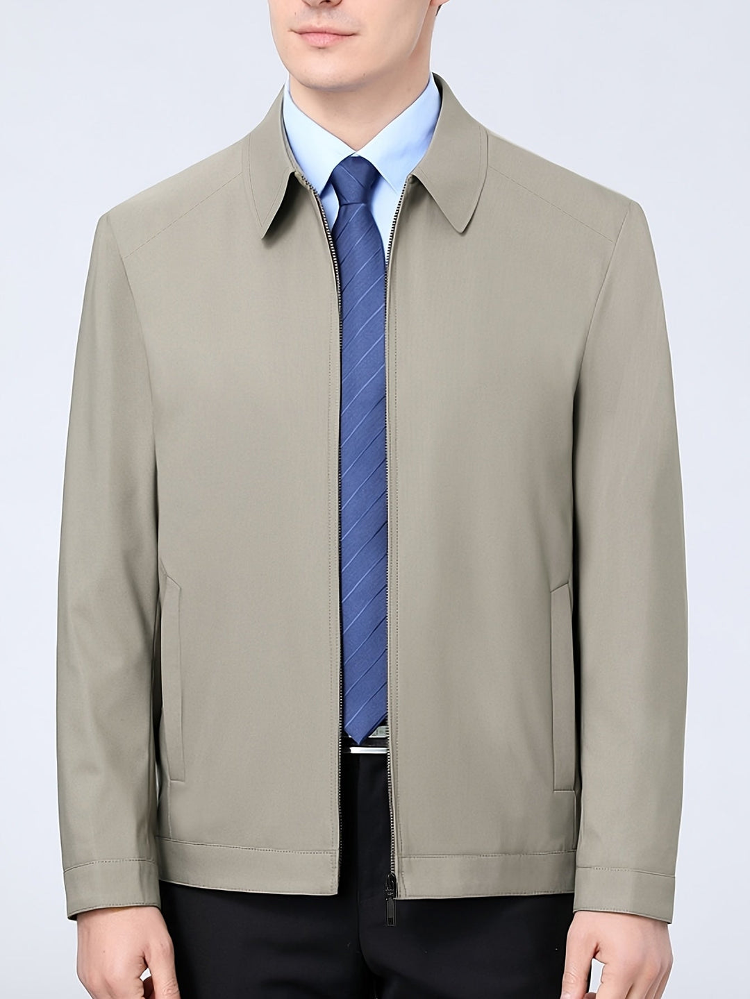 Men's Zipper Lapel Jacket