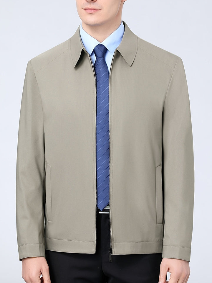 Men's Zipper Lapel Jacket
