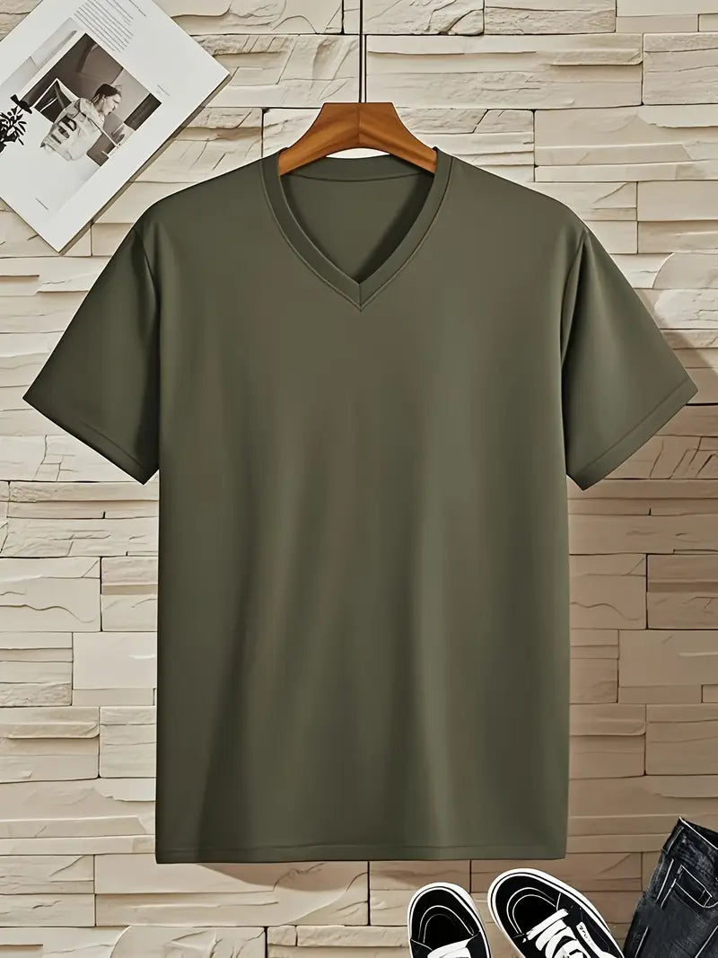 Men's Casual V-Neck T-Shirt