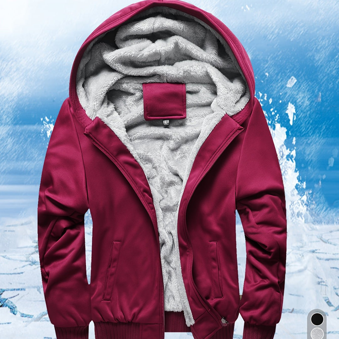 Men's Patchwork Hooded Zip Hoodie