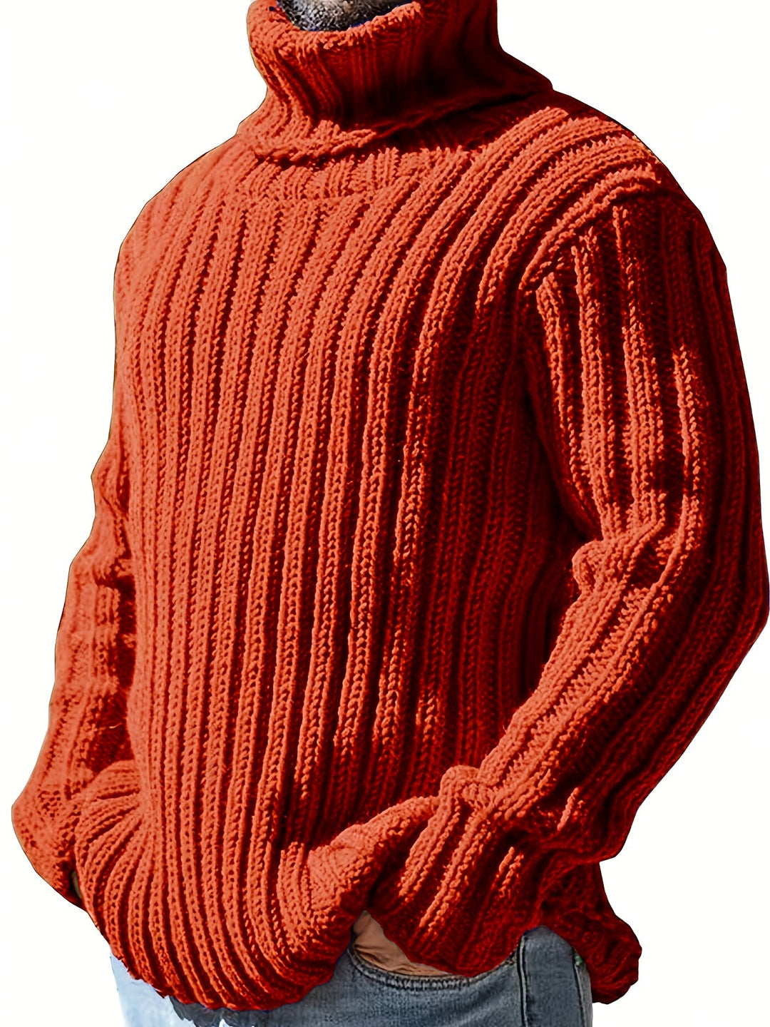 Men's High Neck Knit PUllover