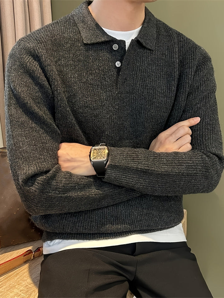 Men's Ribbed Polo Shirt