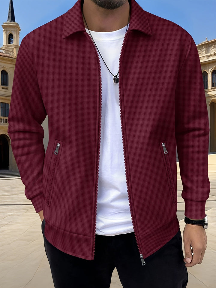 Men's Sports Lapel Zip Jacket