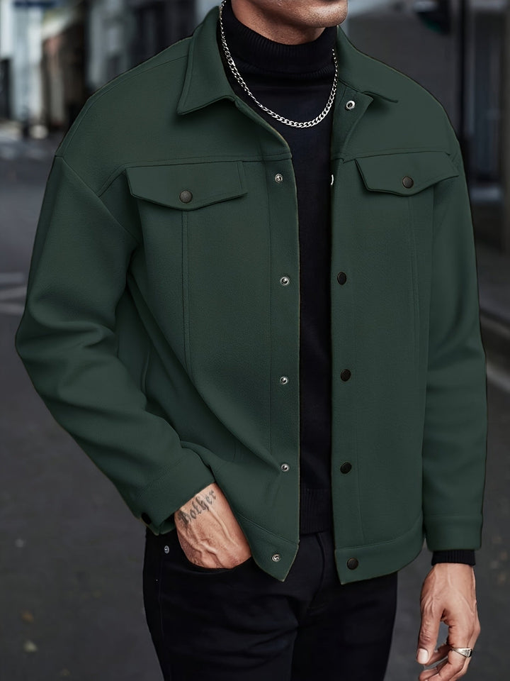 Men's Lapel Polyester Jacket