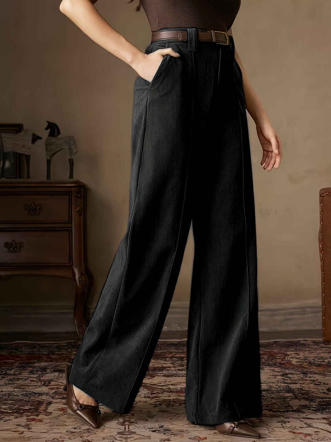 Eleanora | High-Waisted Wide-Leg Pants
