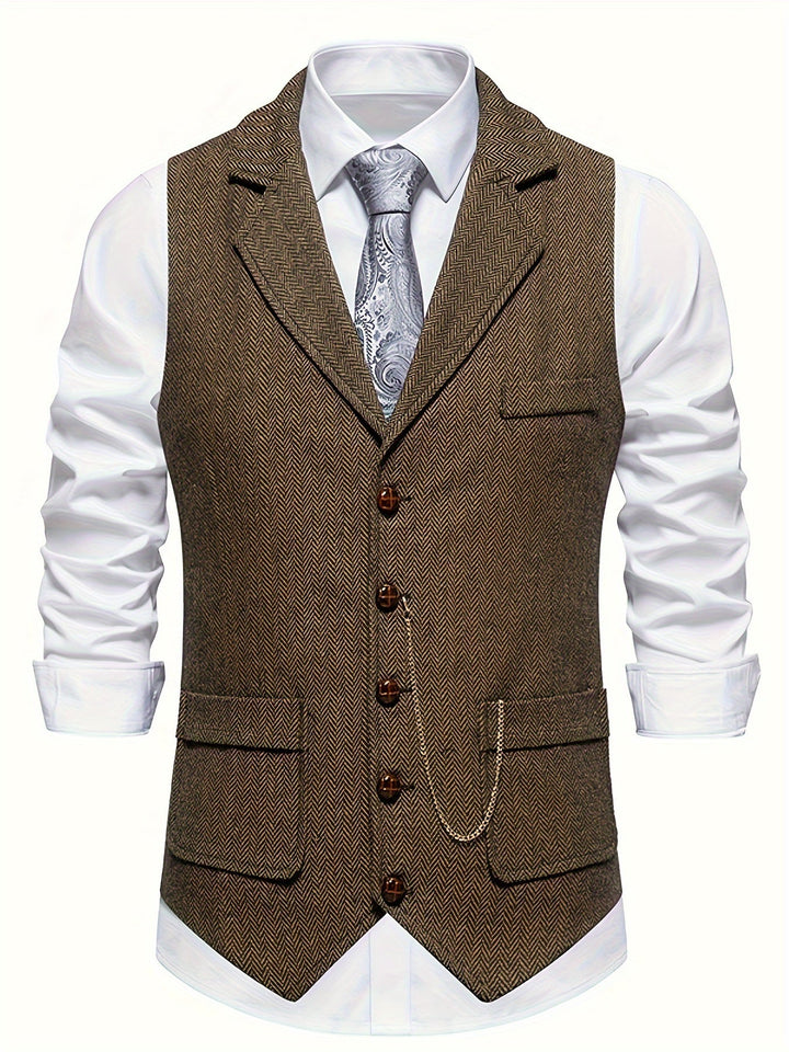 Men's Chain Lapel Vest