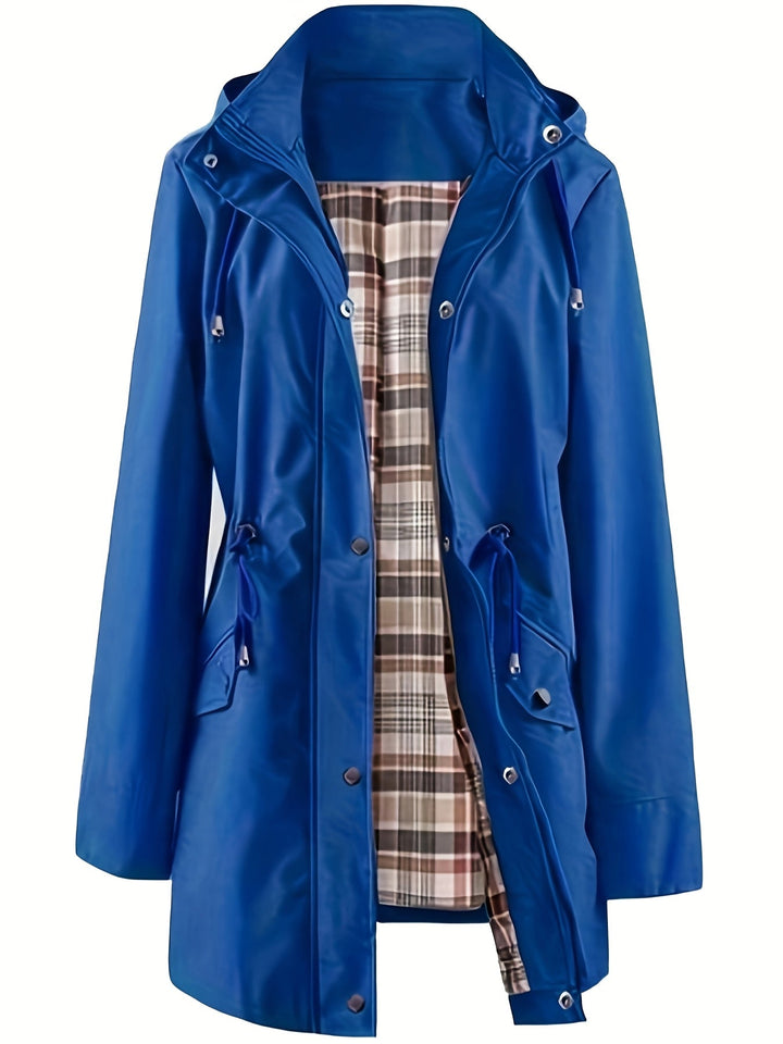 Joyce | Hooded Drawstring Rain Jacket