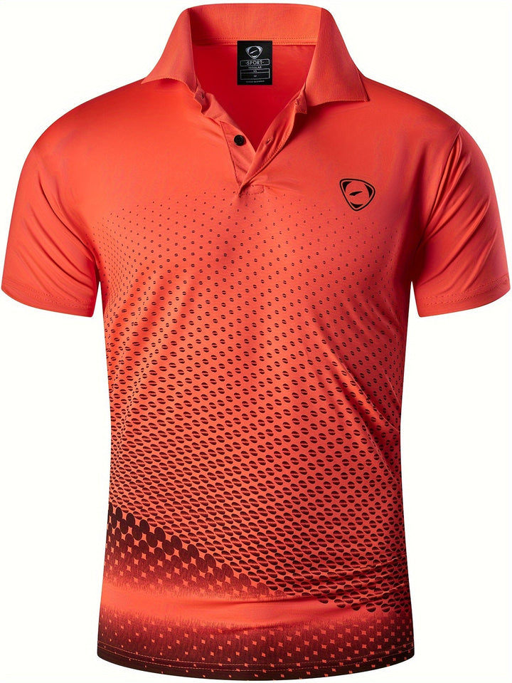 Men's Sport Print Polo Shirt