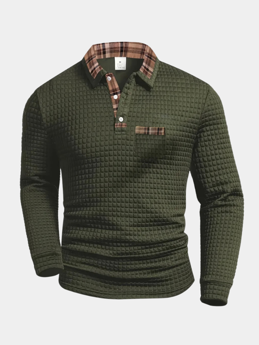 Men's Textured Polo Shirt