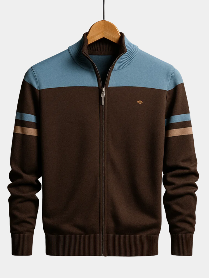 Men's Colorblock Hoodie with Zip